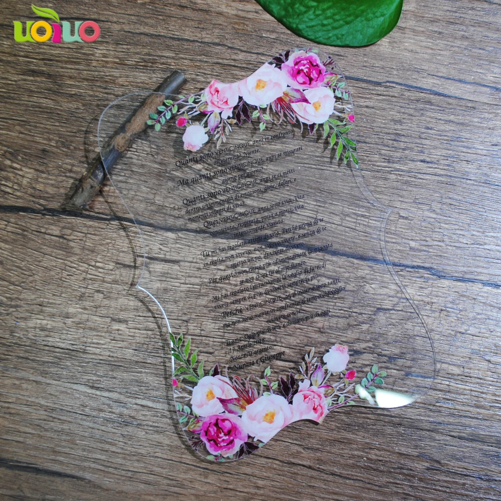 

10pcs wholesale hot sell chinese traditional laser cut flower wedding acrylic invitation cards price