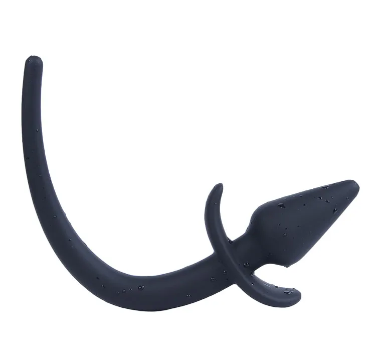 Новые пикантные силиконовая собачья хвост Анальная пробка USB перезарядки