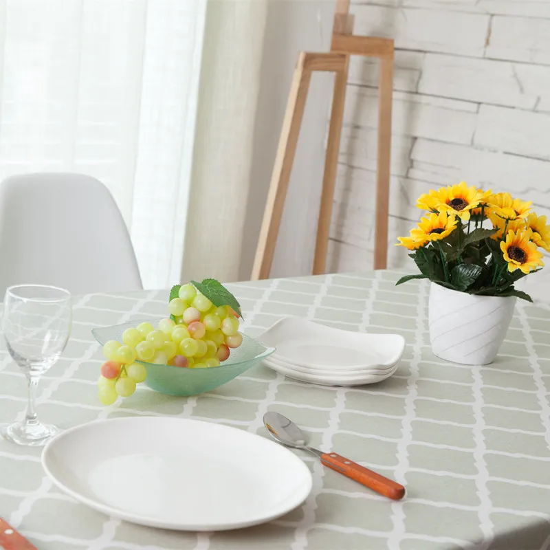 

Free Shipping Rhombus Tablecloth Cover Cotton Linen Toalha De Mesa Nappe Rectangulaire Concise Manteles Para Mesa Tafelkleed