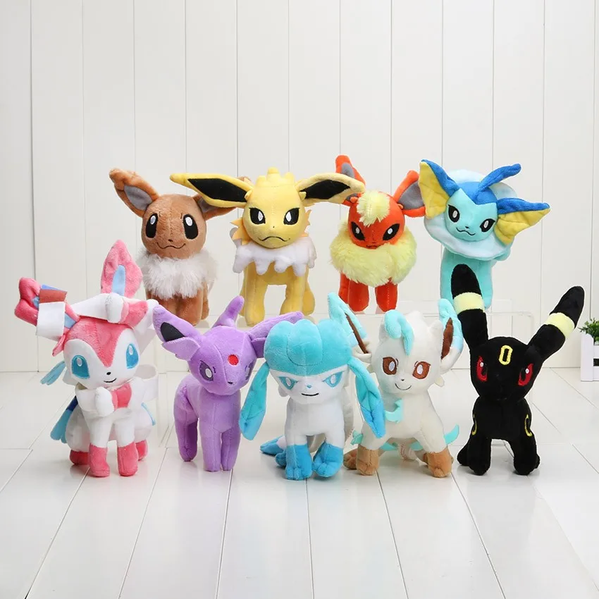 Карманная кукла Eevee Sylveon Espeon Flareon Umbreon Glaceon Jolteon Vaporeon Leafeon мягкая плюшевая с наполнителем игрушки размер в 16-23 см