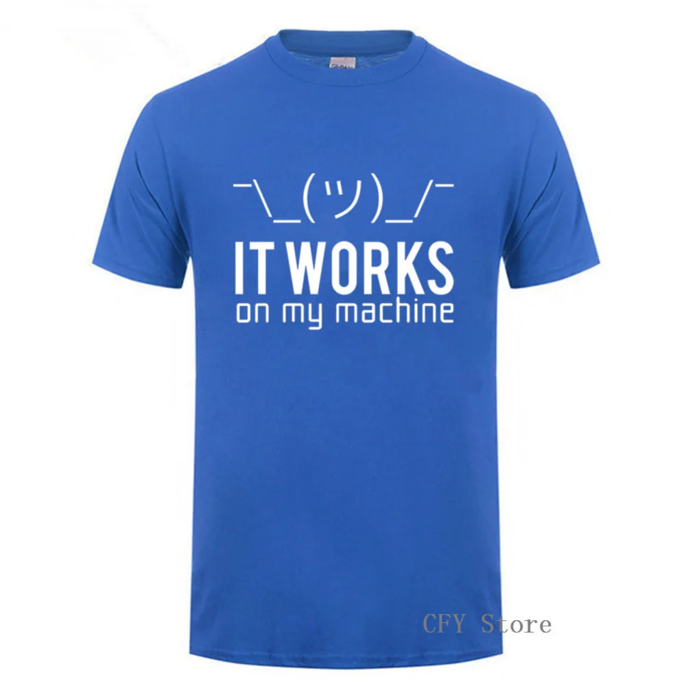 2019 стильная футболка It works на моей машинке разноцветная Мужская 100 хлопок | одежда
