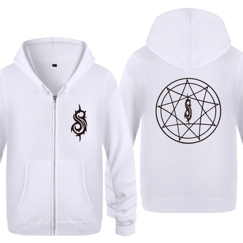 Slipknot панк-рок-группа кофты Для мужчин Для мужчин s на молнии с капюшоном Флисовые толстовки кардиганы