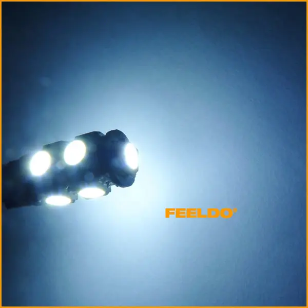 FEELDO 50 шт. Белый T10 W5W 194 CANBUS 9 5050SMD светодиодный ная Автомобильная боковая