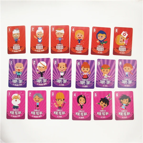 7 семейных покерных карт Пазлы для раннего развития детей игровые карты