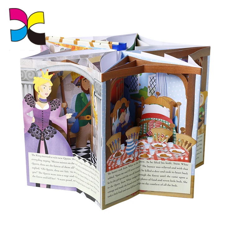 

Children books 3D design printing custom size paperboard kids learning cardboard story book