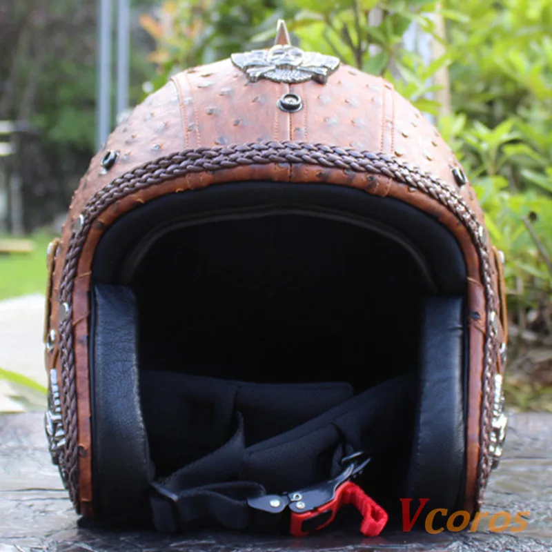 Индивидуальный заказ новый осенне-зимний винтажный Ретро мотоциклетный шлем из