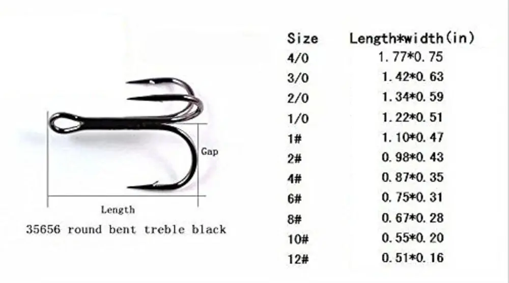 Shelt's 100 шт черный никель/Высокоуглеродистый круглый изгиб рыболовные тройные