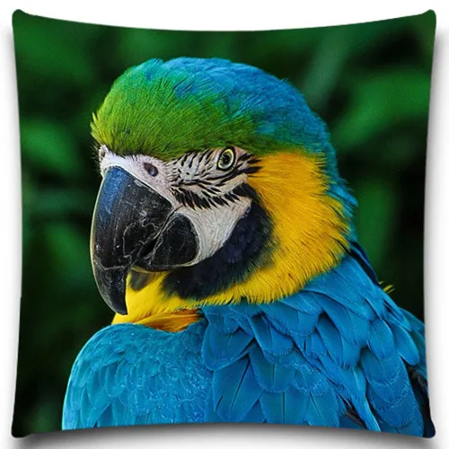 

Креативный Чехол-подушка с рисунком в виде попугая в дазе 2D, квадратная хлопковая искусственная Подушка, размер 5, Размер 9, стиль