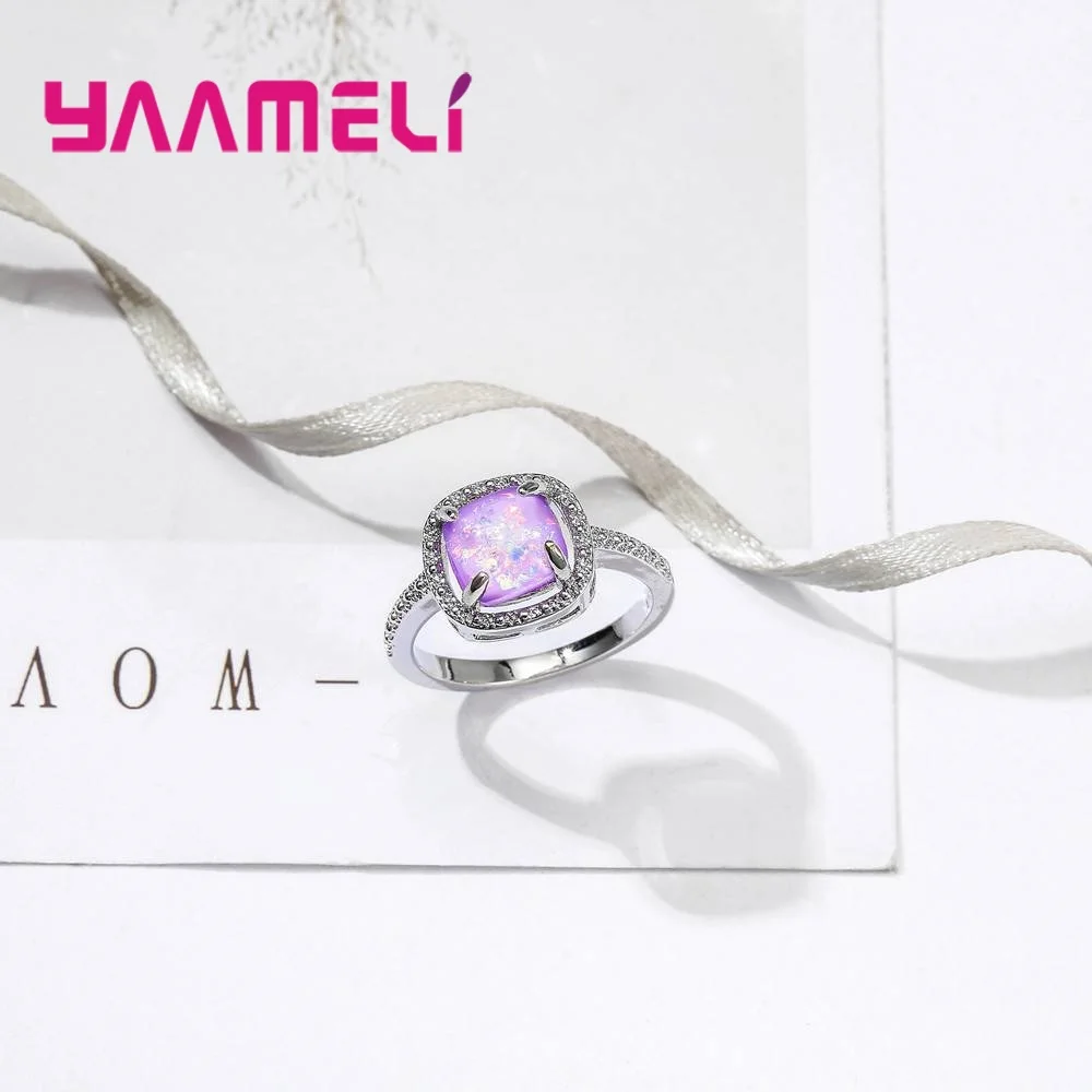 Изумительная новинка Опаловая камни кольца для Для женщин 925 пробы Серебряное