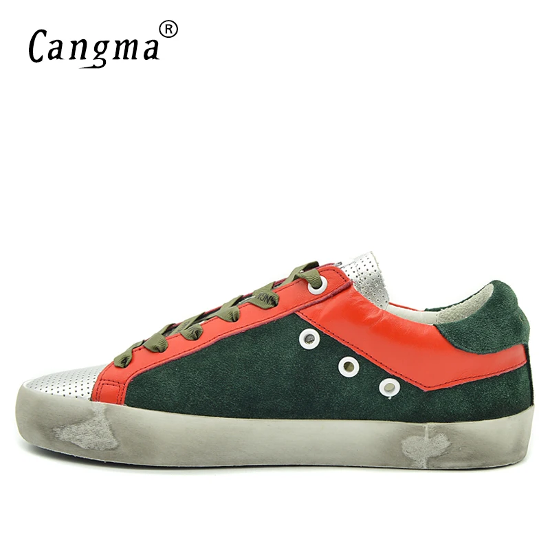 Кроссовки известного бренда CANGMA женская повседневная обувь из натуральной замши