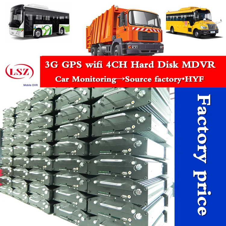 factory hyf AHD 3G gps wifi HDD mdvr 4CH 720P Mobile dvr with GPS and support CMSV6 software IOS android mobile | Безопасность и