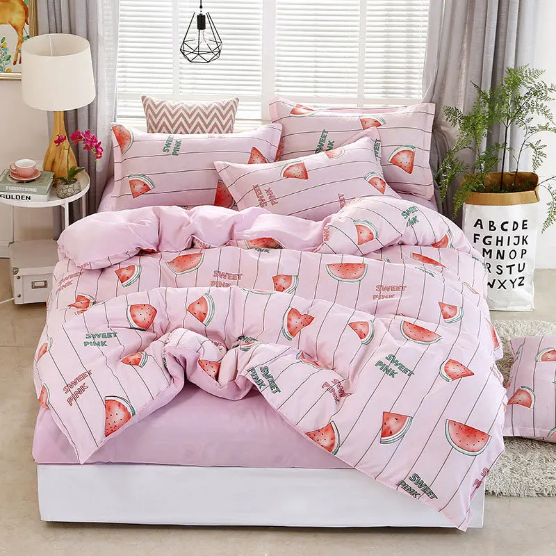 

Watermelon 4pcs Girl Boy Kid Bed Cover Set Duvet Cover Adult Child Bed Sheets And Pillowcases Comforter Bedding Set 2TJ-61006