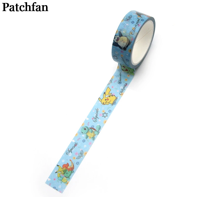 Patchfan карманные монстры Декорации для косплея 90s DIY Скрапбукинг дети клей васи маскирующая Лента Печатный узор наклейка A2160