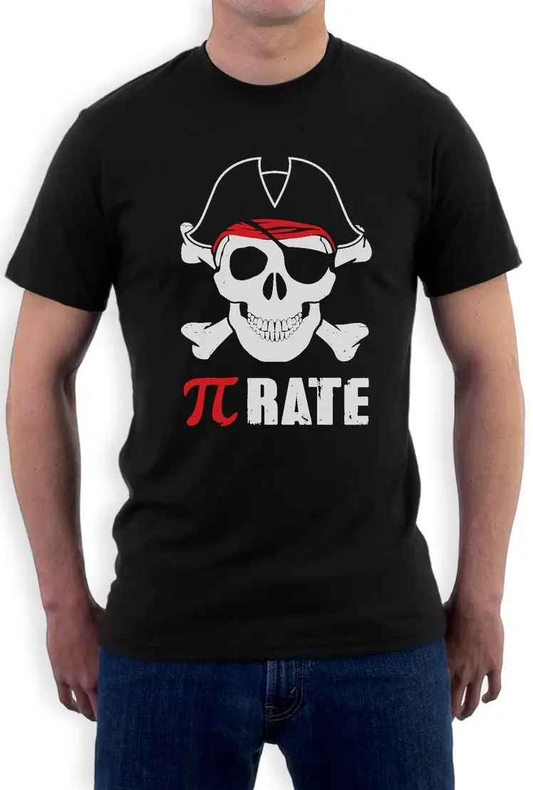 Пользовательские печати PI rate забавная Математика пиратский череп и скрещенные