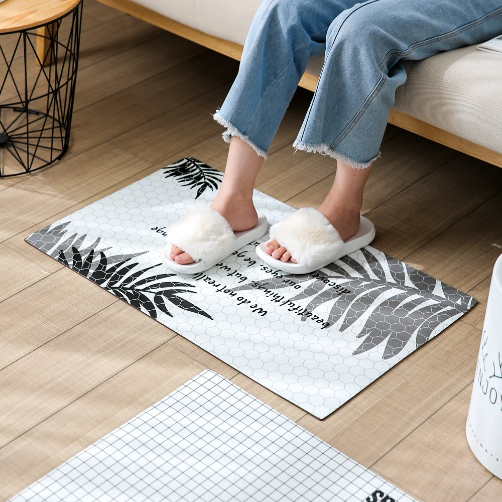 Мозаичный Узор кожаный Напольный коврик/Коврик для двери внутри нескользящий