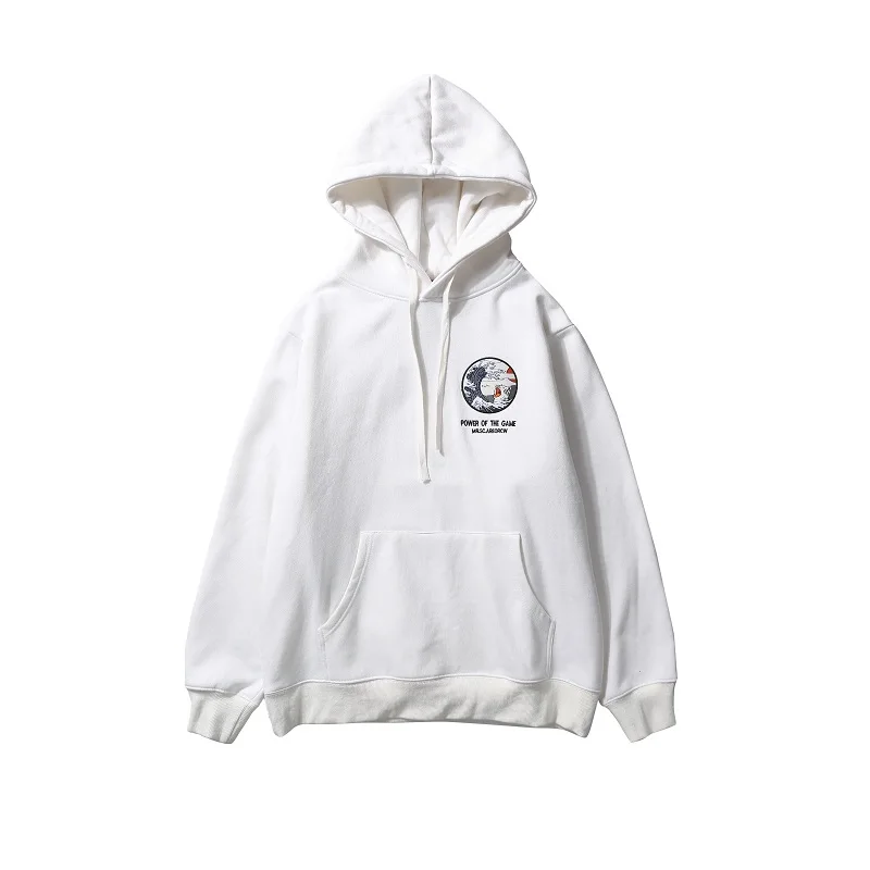 QoolXCWear, зимние, японский стиль, хип-хоп, повседневные толстовки, японская вышивка, забавный кот, волнистый принт, флисовые толстовки, уличная одежда