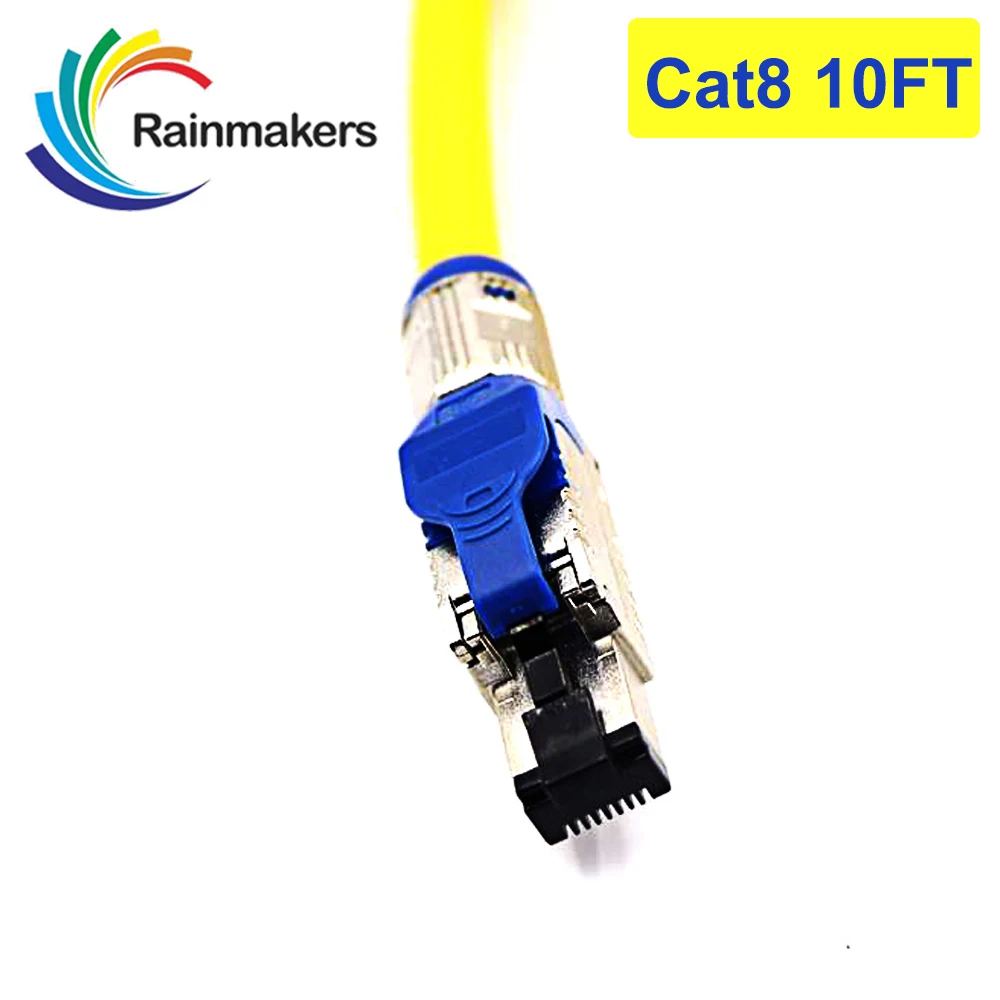 Ethernet Cat8 сетевой кабель LAN Cord (10 футов)-интернет 40 Гбит/с 2000 МГц высокой