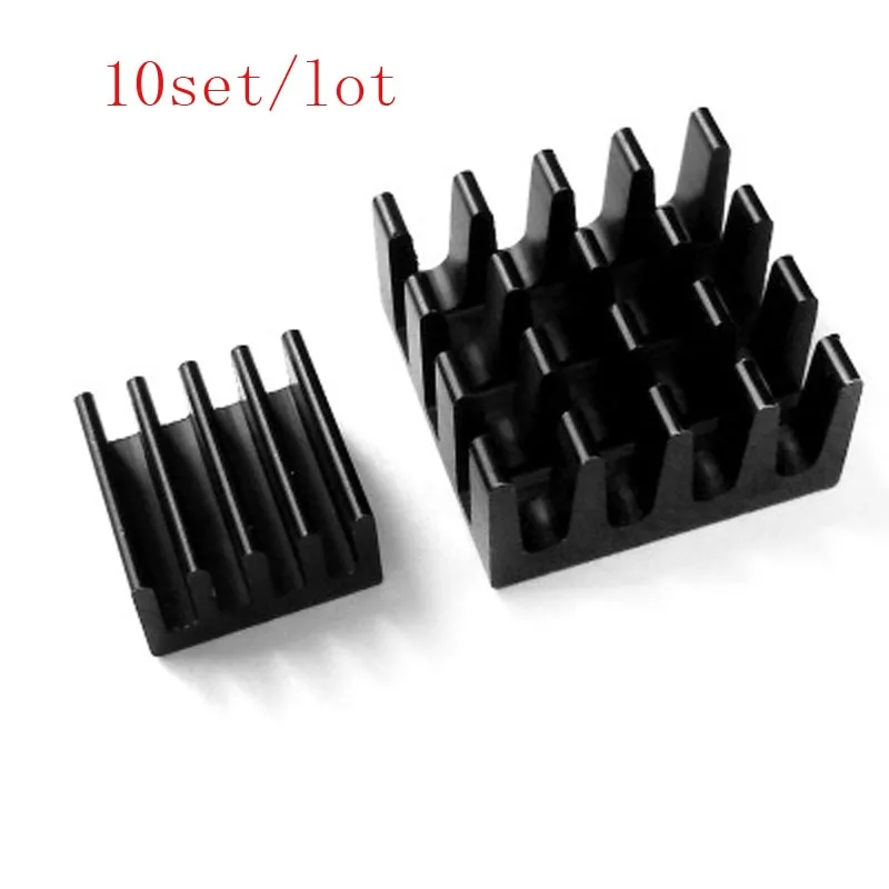 10 компл./лот Алюминий Радиатор для электронный чип рассеивание тепла охлаждение