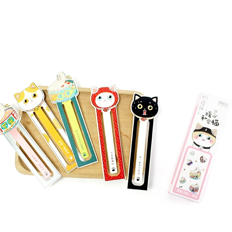

30pcs/set Creative Cute Cat Paper Bookmark Kawaii School Stationery Book Markers Kids Gift