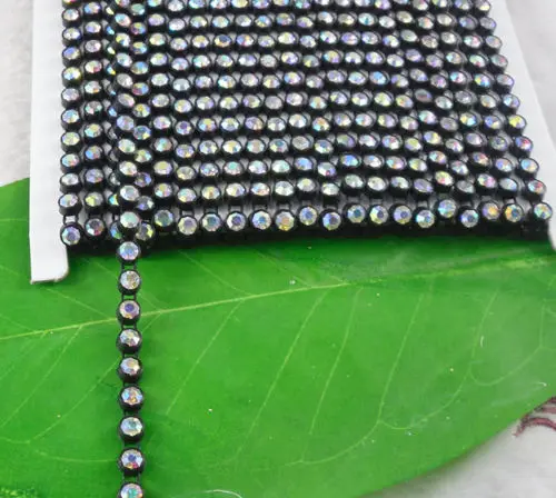 SS18 A grade clear AB crystal glass 4.5mm rhinestones plastic banding setting costume applique wedding decorations chain 1 yard | Дом и сад