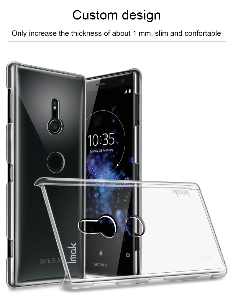 6,0 ''IMAK Жесткий чехол для ПК с кристаллами для sony Xperia XZ3 прозрачный чехол задняя крышка для Funda sony XZ3 чехол XZ 3 оболочка Крышка