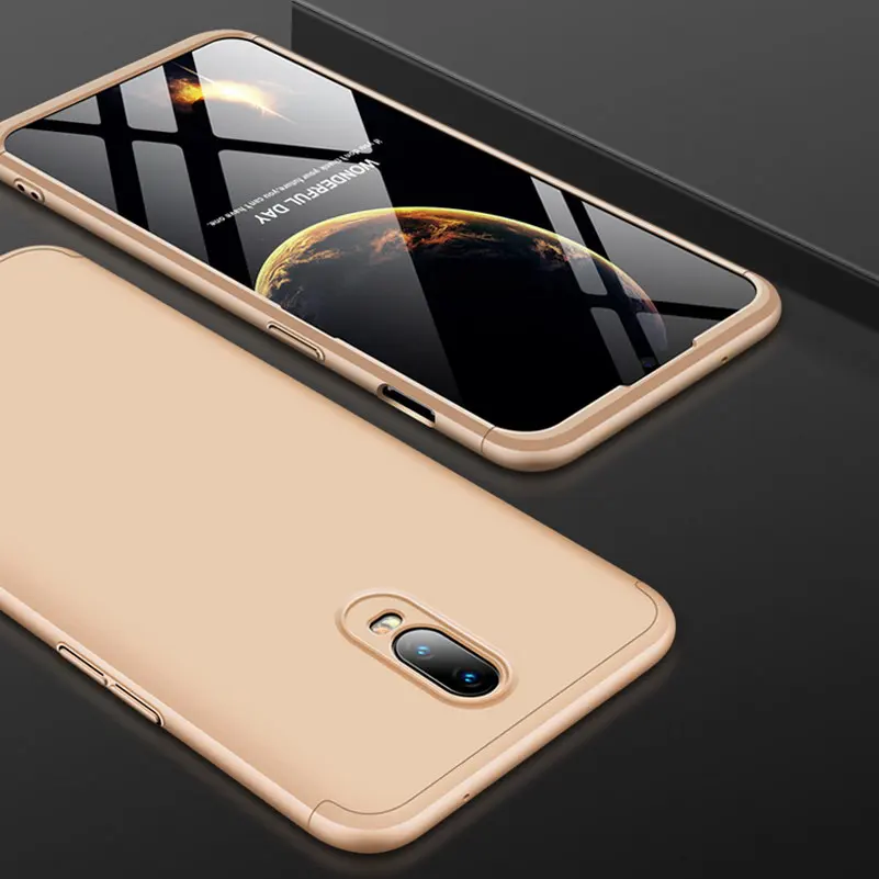 Gold 3-в-1 полный Защитный чехол для oneplus 6 T чехол на весь корпус чехол для задней крышки для One Plus 6 t oneplus 6 T 1+ 6 T жесткий чехол - Цвет: Gold