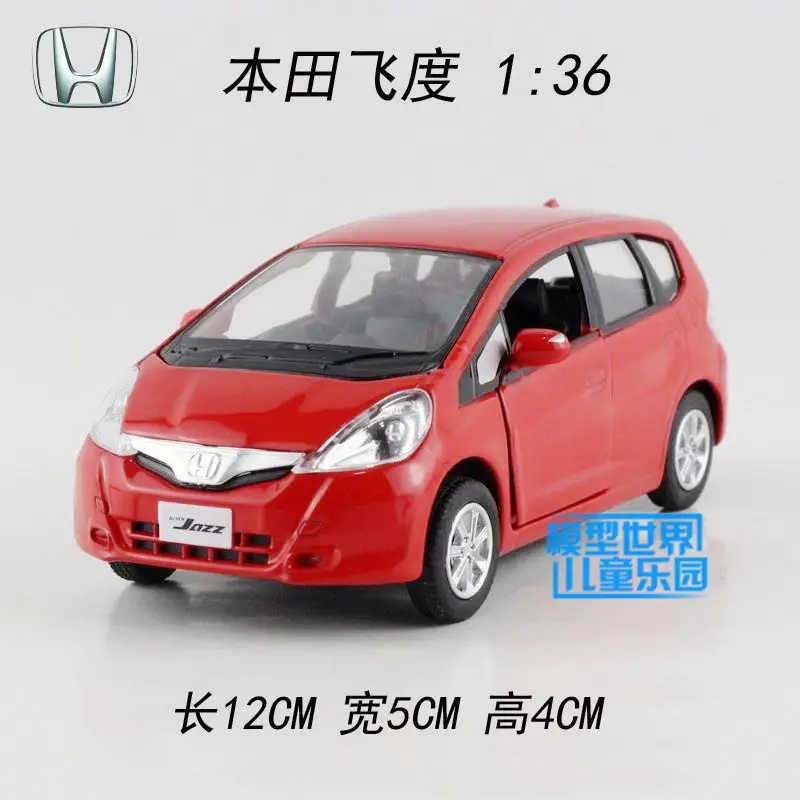 Высокая имитация 1:36 Honda Fit модель автомобиля из сплава с откидывающейся спинкой