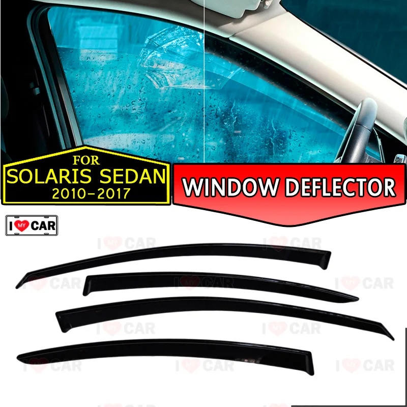 Оконный дефлектор для Hyundai Solaris Sedan 2010-2017 автомобильный оконный ветрозащитный