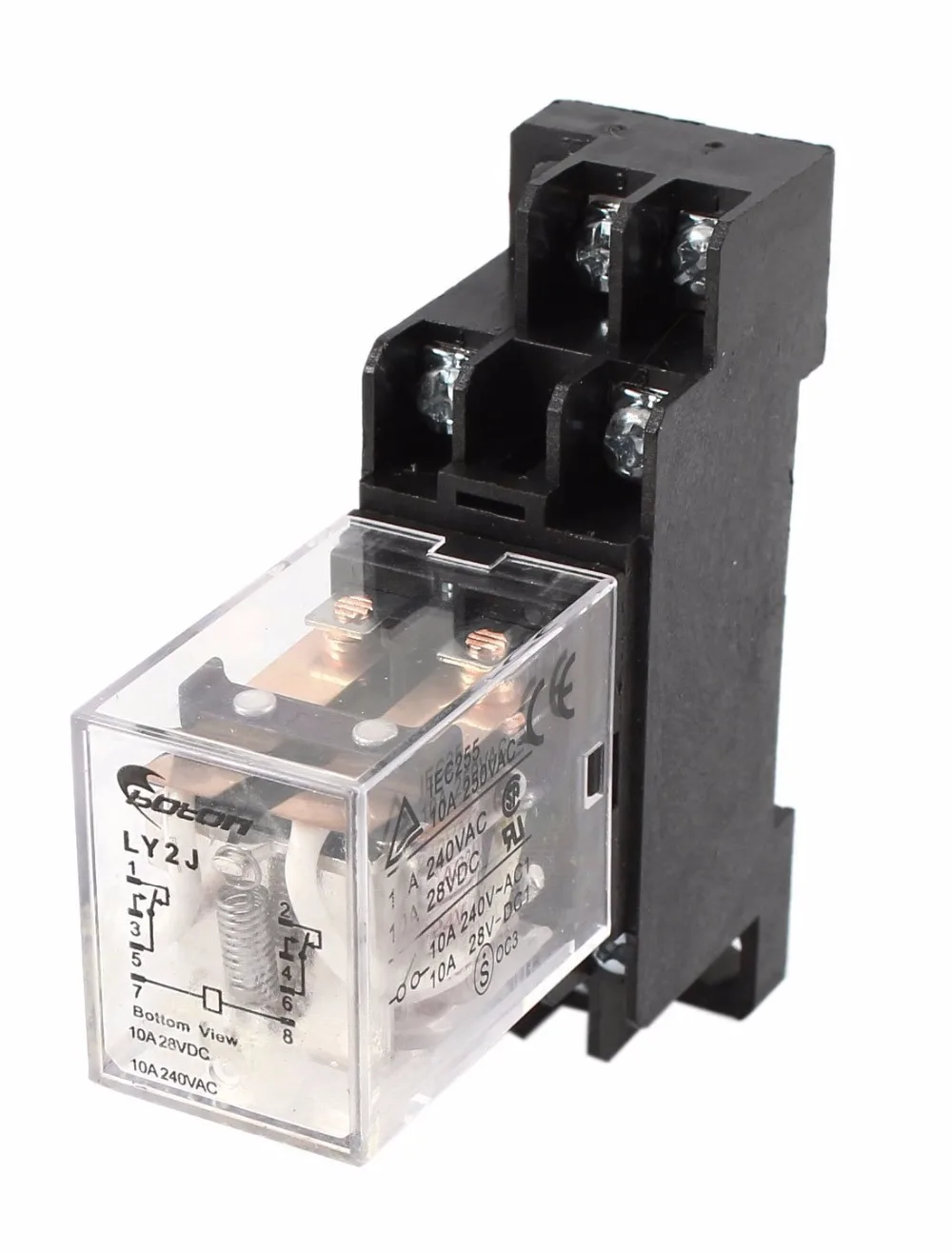 LY2J/JQX 13F 35 мм din рейка DPDT 8P универсальное реле питания AC 24V Катушка w розетка|relay ac|power