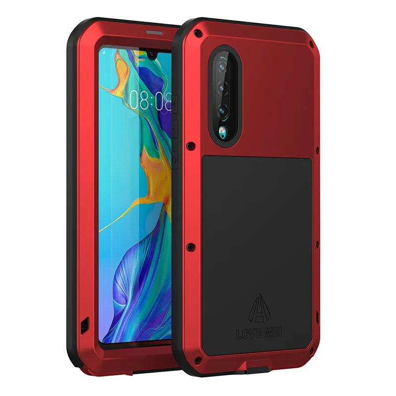 red Водонепроницаемый сверхпрочный защитный чехол для huawei P30 Pro противоударный металлический защитный чехол для huawei P30Pro чехол с - Цвет: red
