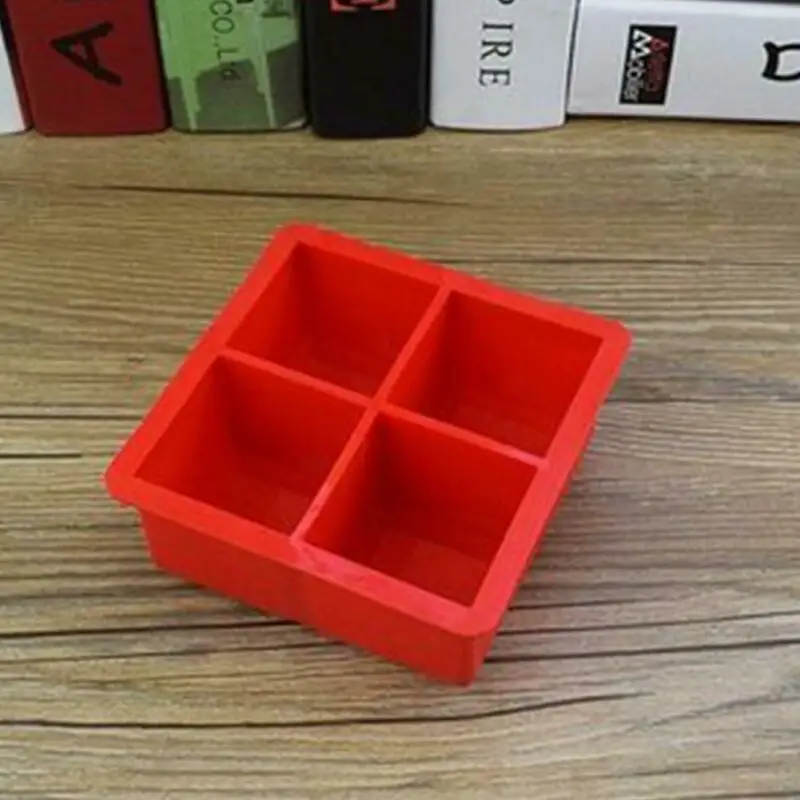 Гигантский Большой размер большой силиконовый кухонный DIY кубик льда квадратный лоток плесень