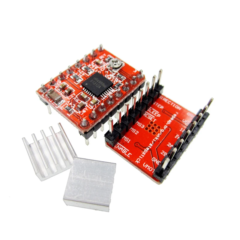 

5 шт., модуль шагового двигателя Reprap A4988 + радиатор