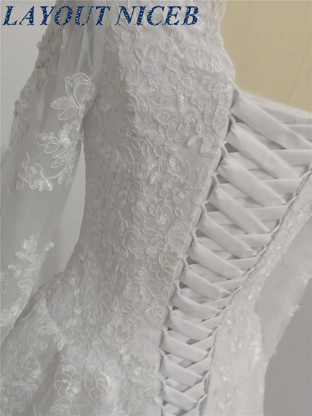 

Lace Tulle Vestido De Noiva Long Sleeves A Line Wedding Dress 2019 Robe De Mariage Bridal Dresses Custom Made Wedding Gowns
