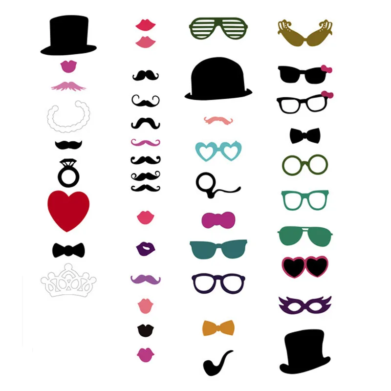 Реквизит для фотобудки 44 шт./компл. фотобудка свадебной вечеринки на день