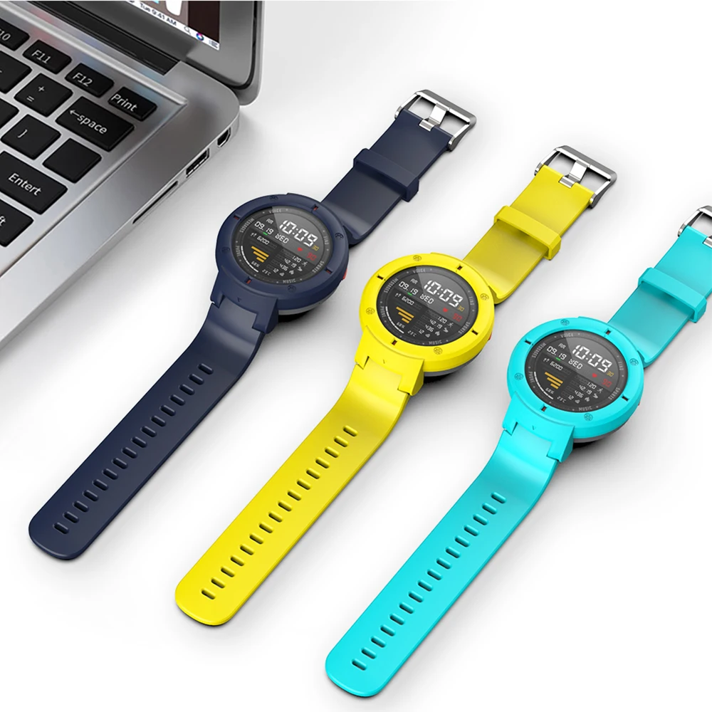 Силиконовый ремешок SIKAI для смарт-часов Huami Amazfit Verge сменный удобный цветной