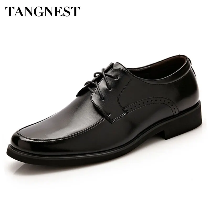 Tangnest/Новинка 2017 года Мужские модельные туфли на плоской подошве модная мужская
