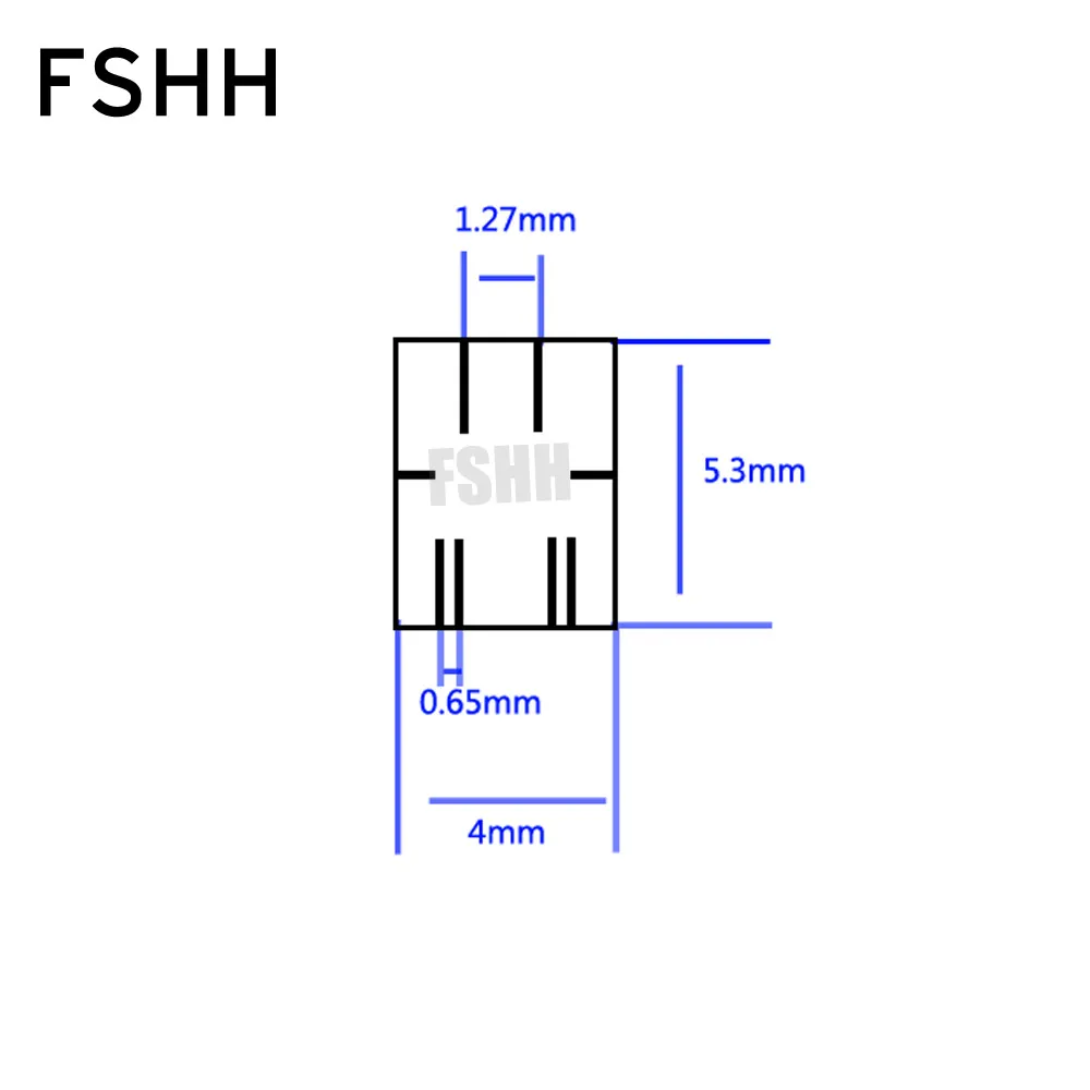 WSON4 DFN4 QFN4 MLF4 IC Test Socket(Flip test seat) Pitch=1.27mm/0.65mm Size=5.3x4mm