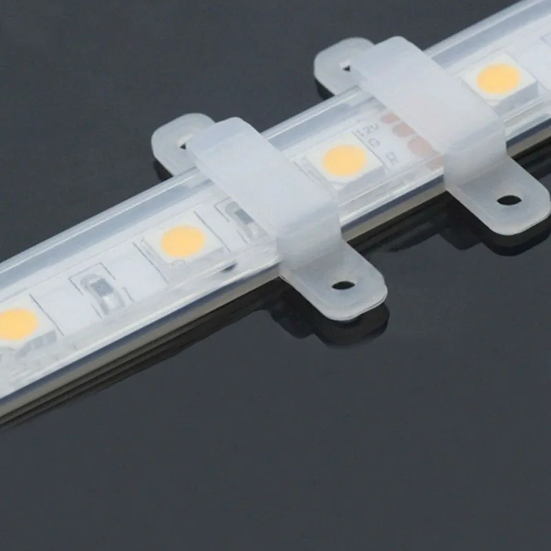 20 шт./лот 10 мм Светодиодные фиксирующие силиконовые монтажные зажимы для 220 В 3014