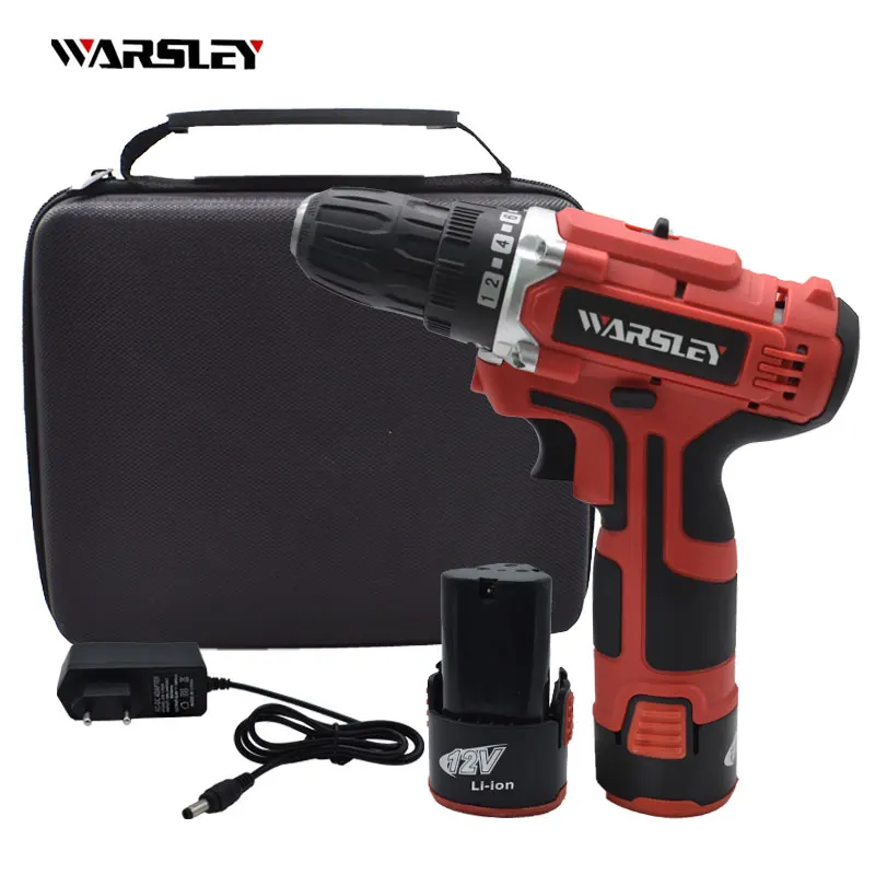 SET4 WARSLEY 12 В Электрический инструмент радио дрель ручная электрическая дрель литиевая батарея может быть совместима с отверткой конус - Цвет: SET4