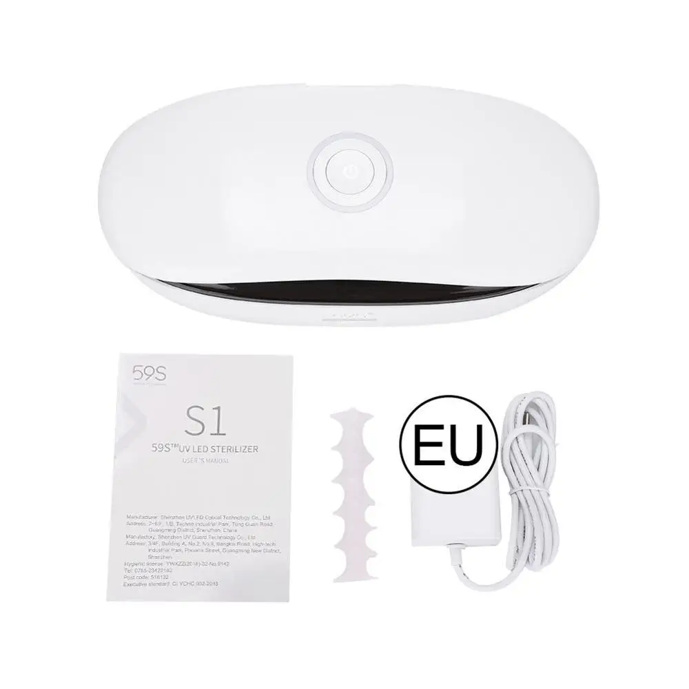 10 lamp EU Plug 59s модернизированная УФ стерилизатор для дезинфекции, аксессуары для ногтей, для личной гигиены Косметика Щетки для очистки маникюрных инструментов устройства - Цвет: 10 lamp EU Plug