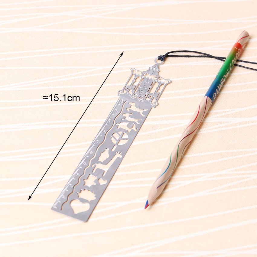 1 шт. Корейская Милая пустотелая Ретро многофункциональная линейка для рисования