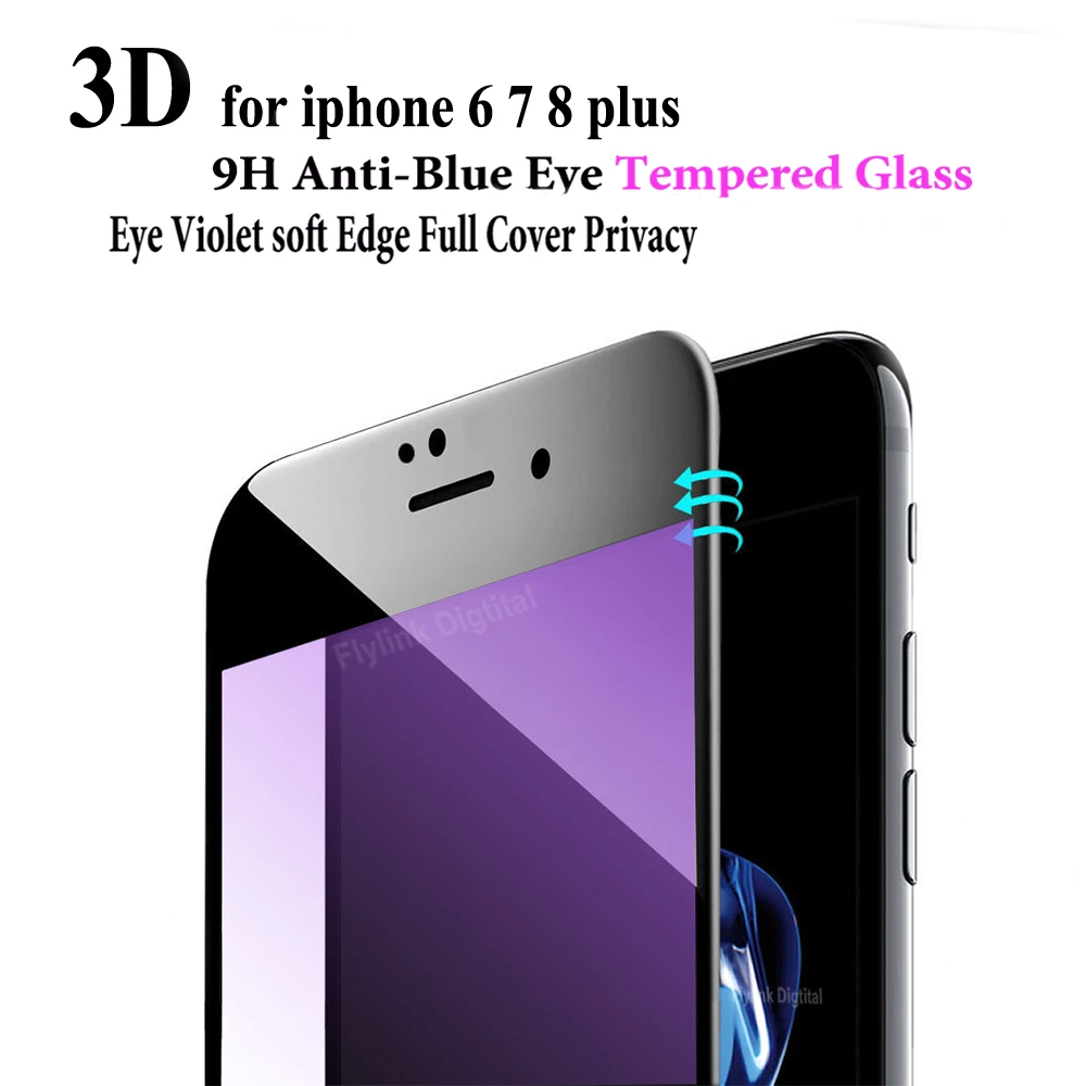 3D для iPhone 6 7 8 Blu-Ray защита глаз закаленное стекло X S Plus стеклянная пленка |