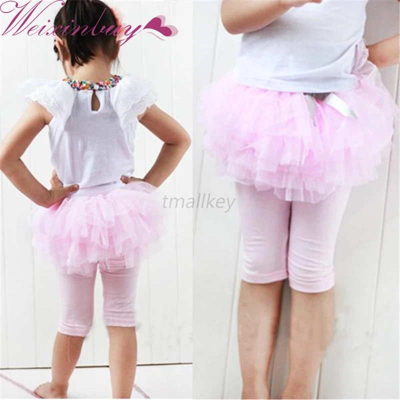 WEIXINBUY/юбка-пачка для маленьких девочек леггинсы газовые штаны юбки вечеринок с