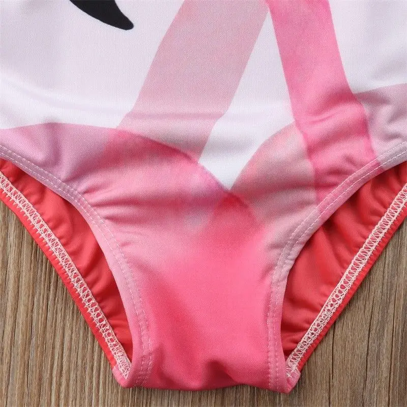 2019 купальный костюм с цветочным рисунком для маленьких девочек 3D лебедя бикини