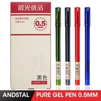 andstal ultra simple cute gel pen 0 5mm mg black blue red gel ink refill gelpen school office supplies stationary pens