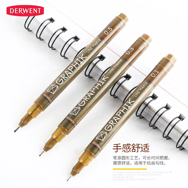 Игольчатая ручка для рисования derbeen водонепроницаемая тонкая комикс-ручка