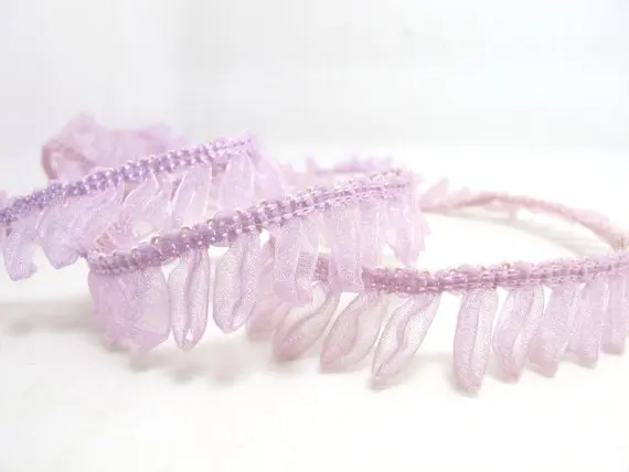 2 размера 5/8 дюйма фиолетовая шифоновая отделка бахромой | Одежда с окантовкой