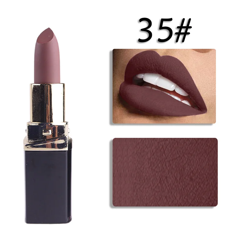 Color 35 42 цвета, водостойкая Женская губная помада, косметика, помада для губ, матовая губная помада для макияжа, стойкая губная помада телесного цвета, набор - Цвет: Color 35