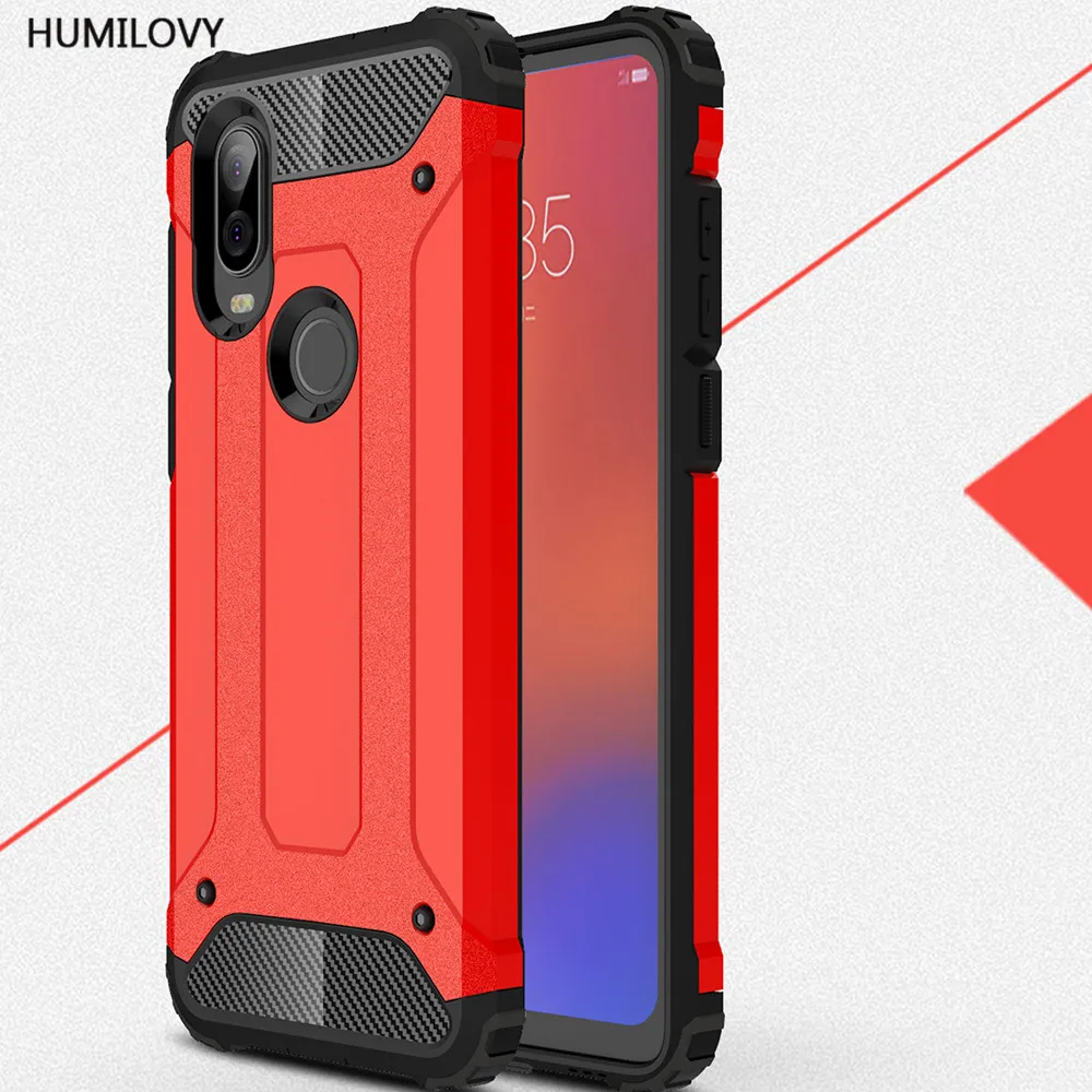 Чехол для Motorola Moto One Vision тяжелый защитный тонкий жесткий резиновый чехол