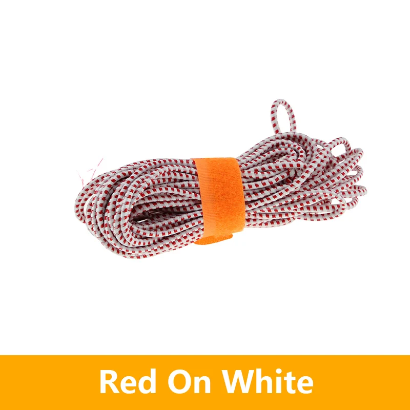 Red On White 10 м диаметр около 2,8 мм цветная высокоэластичная резиновая веревка - Цвет: Red On White